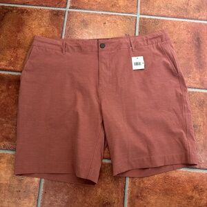 NWT Faherty All Day Shorts in Rust Size 42